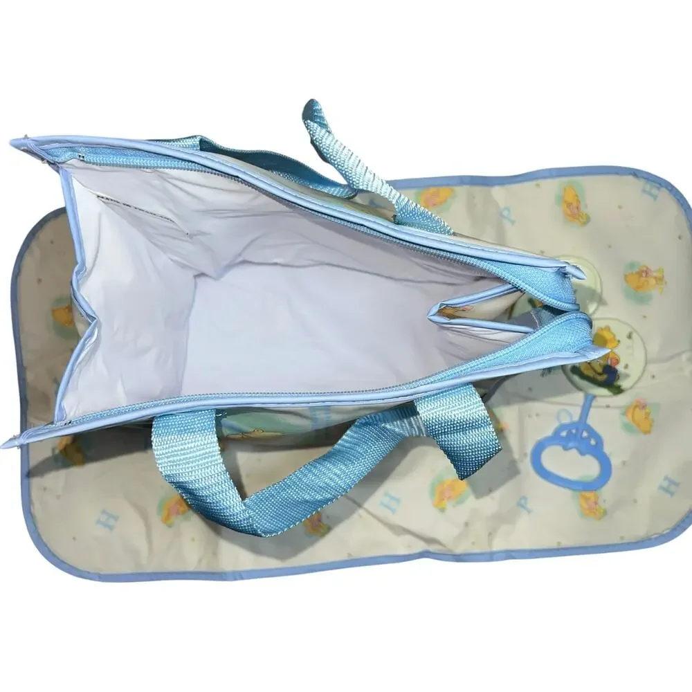 Disney's Classic Winnie the Pooh Mini Diaper Bag rattle, brush Accessories blue